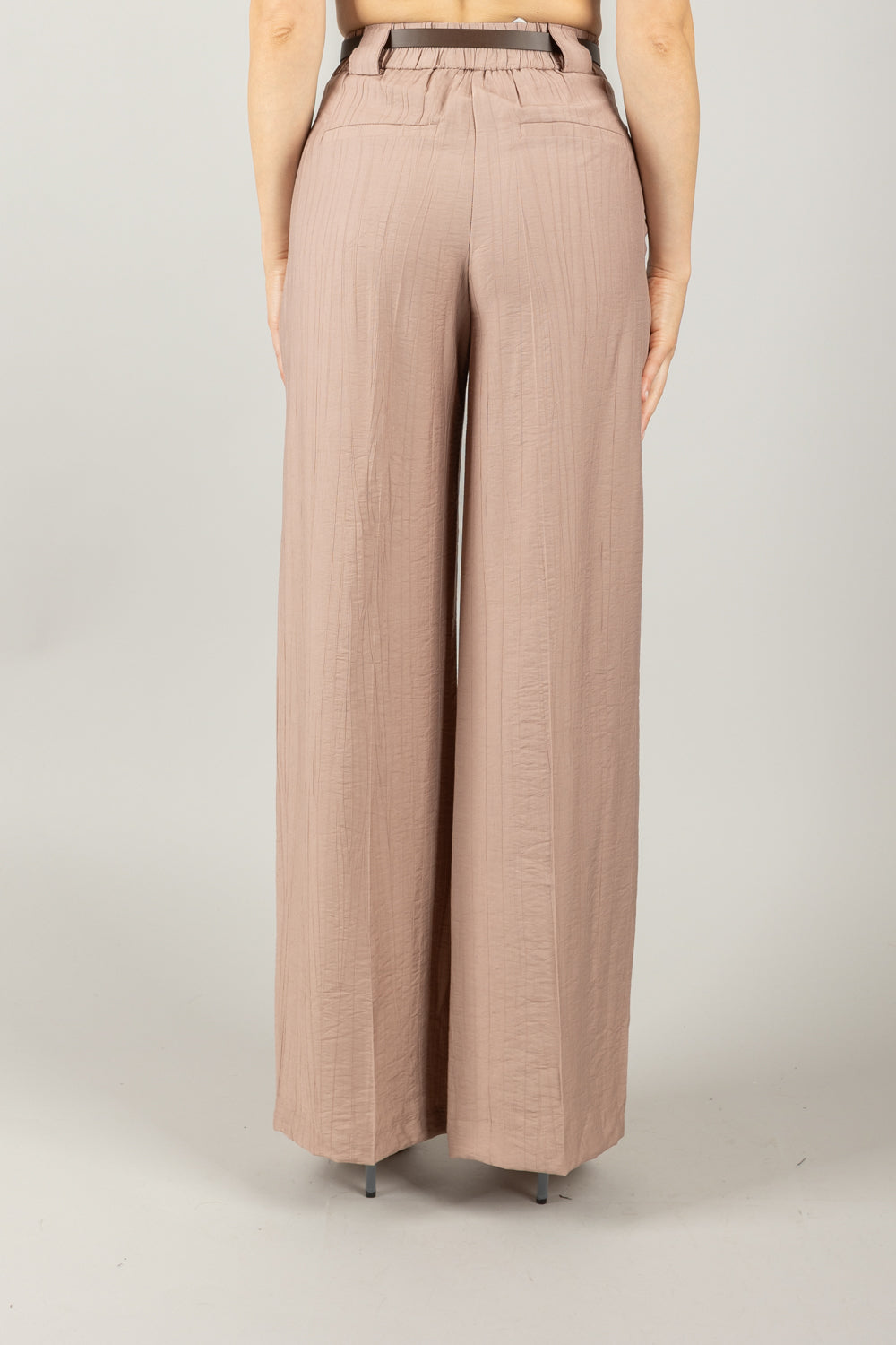 TENSIONE IN - 25P7772 - PANTALONE GOFFRATO CON CINTURA