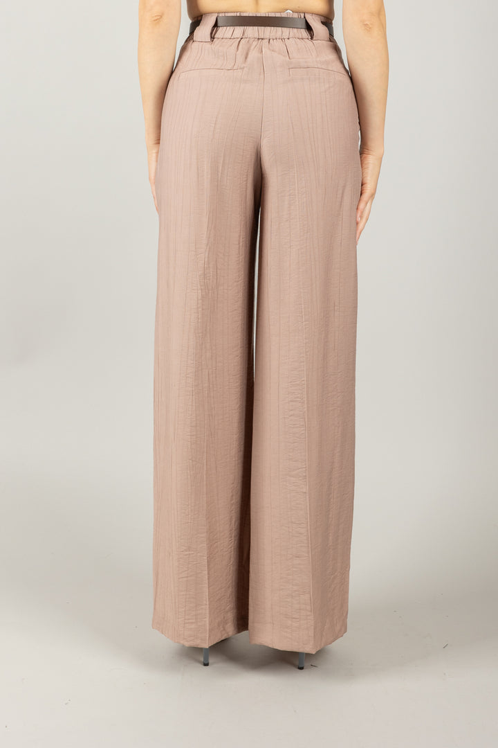TENSIONE IN - 25P7772 - PANTALONE GOFFRATO CON CINTURA