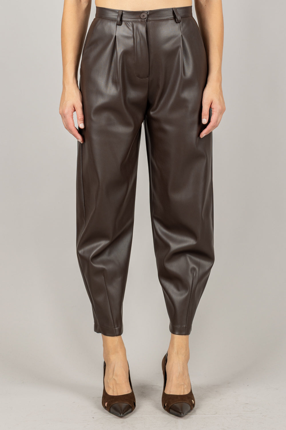 DIXIE - P845Y162 - PANTALONE CARROT ECOPELLE