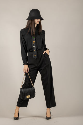 IMPERIAL - PEY7KIC - PANTALONE CARROT CON PINCES