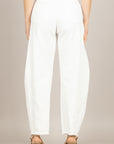 TENSIONE IN - S26P287 - JEANS  BARREL SFRANGIATO PANNA
