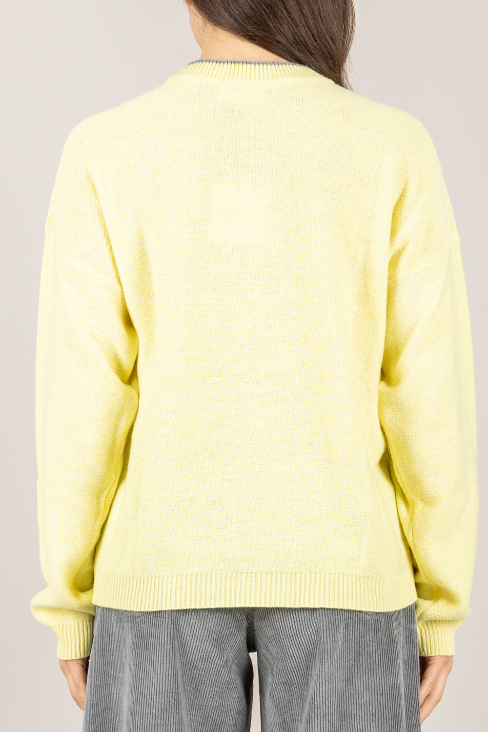 VICOLO - 77345F - MAGLIA GIROCOLLO CONTRASTO