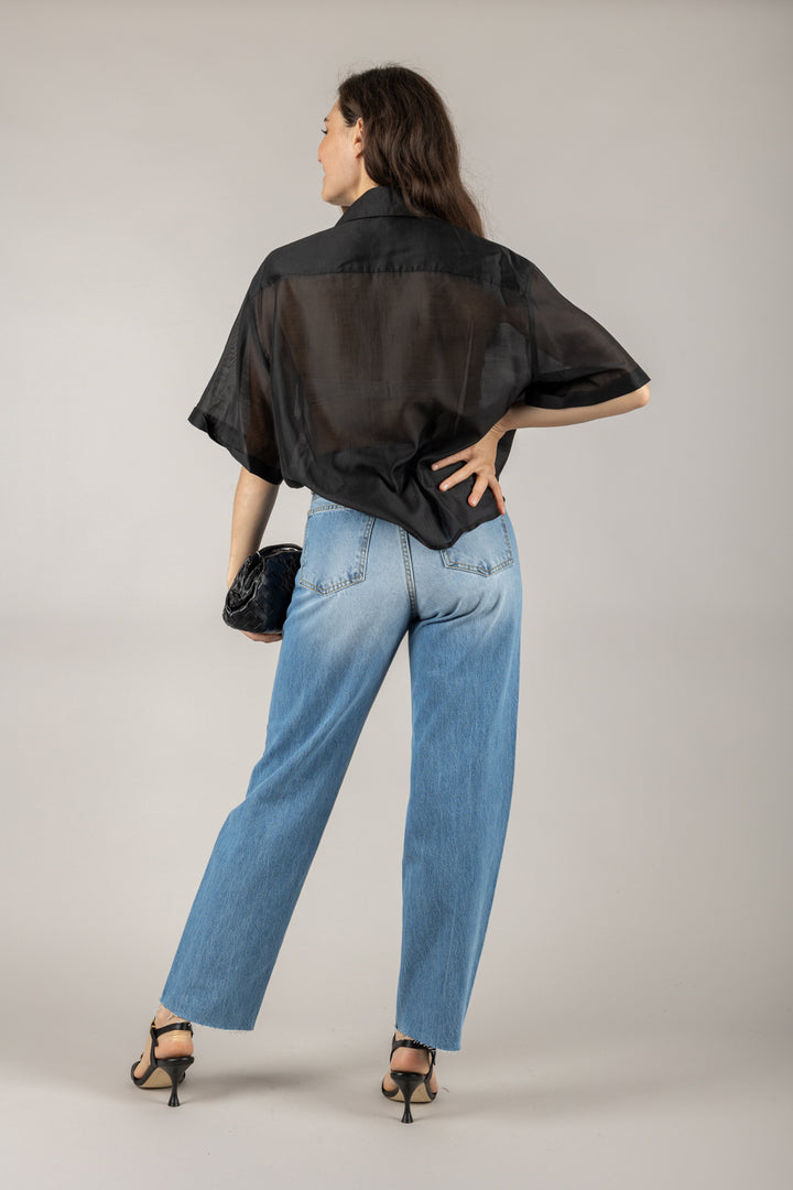 TENSIONE IN - 25C7634 - CAMICIA CROP MEZZA MANICA