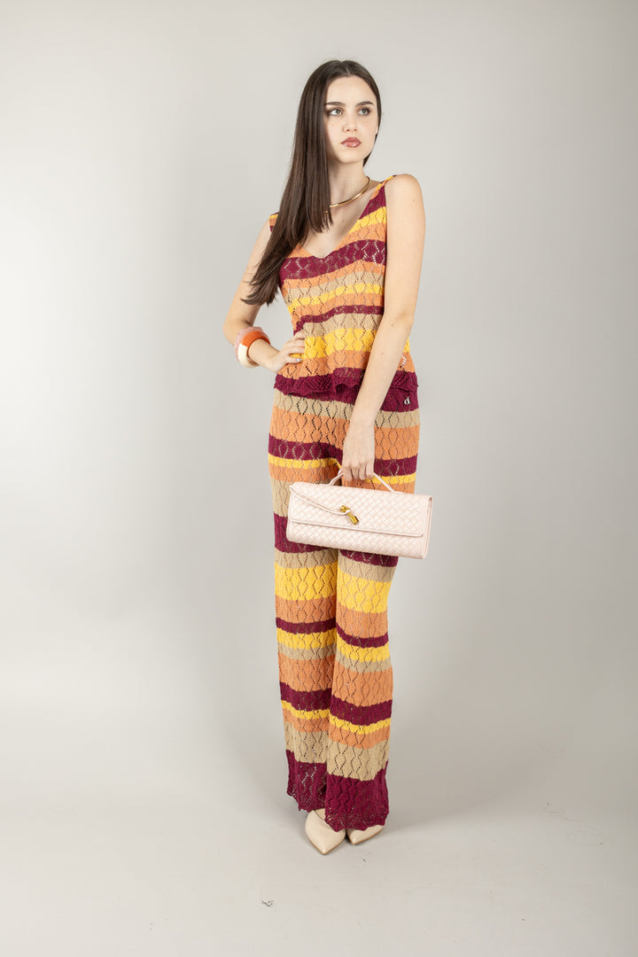 DIXIE - R566W041 - TOP CROCHET RIGATO LUREX