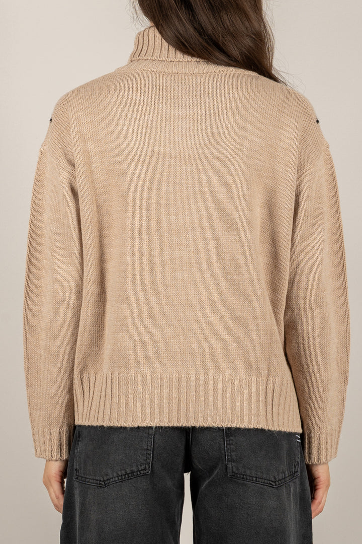 HAVEONE - MFP-M335 - MAGLIA COLLO ALTO CON ROMBI