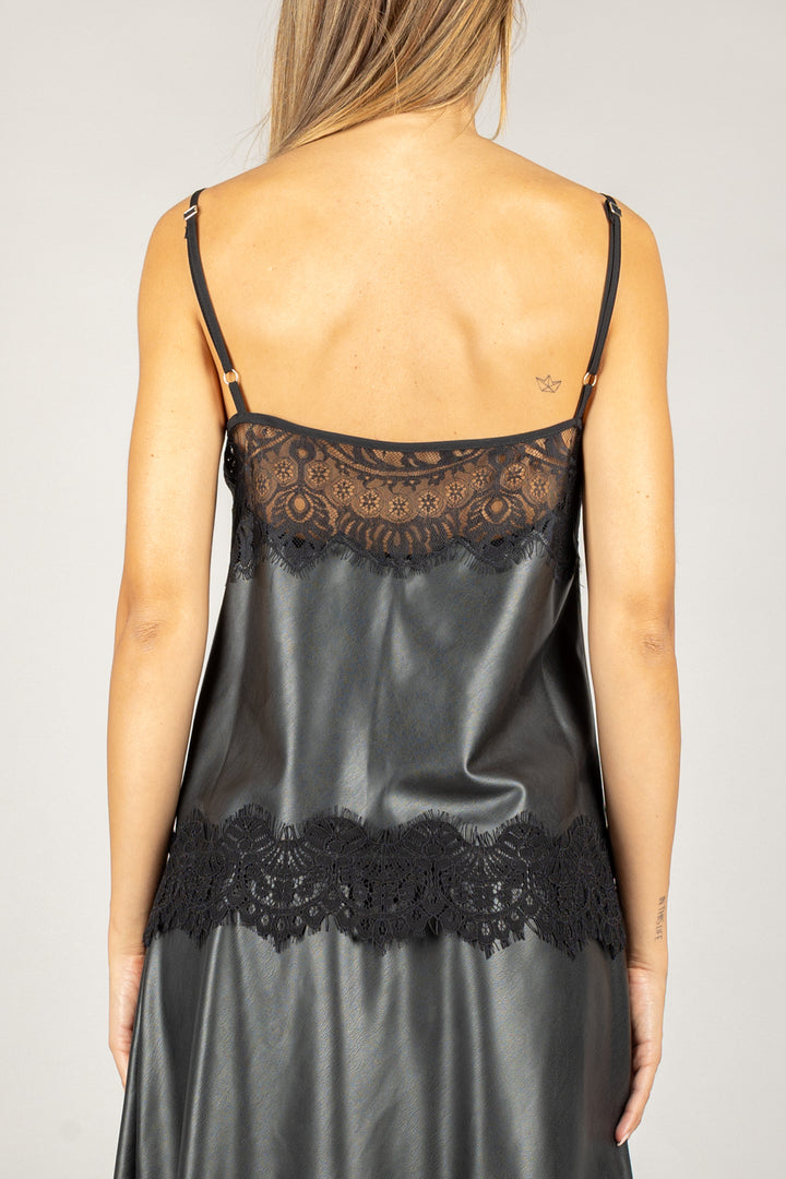 TENSIONE IN - 37664 - TOP ECOPELLE E PIZZO