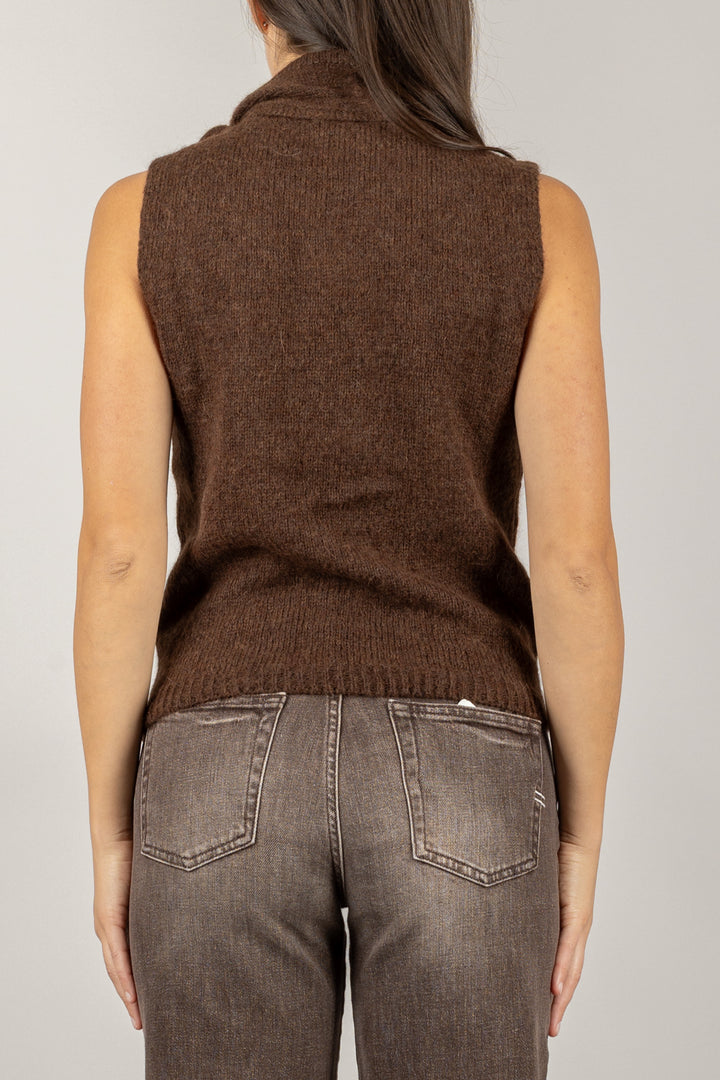 VICOLO - 55171F - MAGLIA COLLLO ALTO CON FIOCCO
