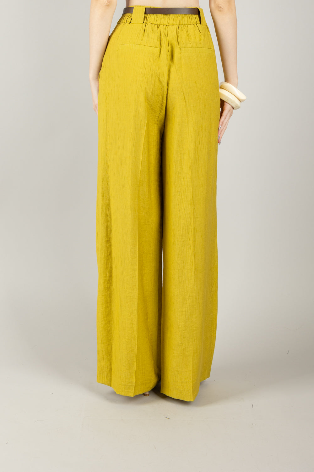 TENSIONE IN - 25P7772 - PANTALONE GOFFRATO CON CINTURA