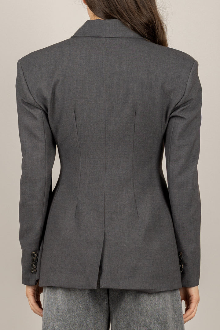 TENSIONE IN - W25J727 - GIACCA BOTTONE ASIMMETRICO CON SPILLA