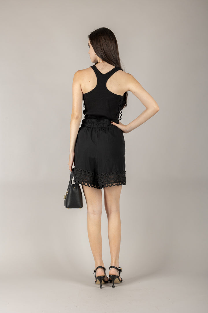 TENSIONE IN - S25PH77 - SHORTS IN PIZZO
