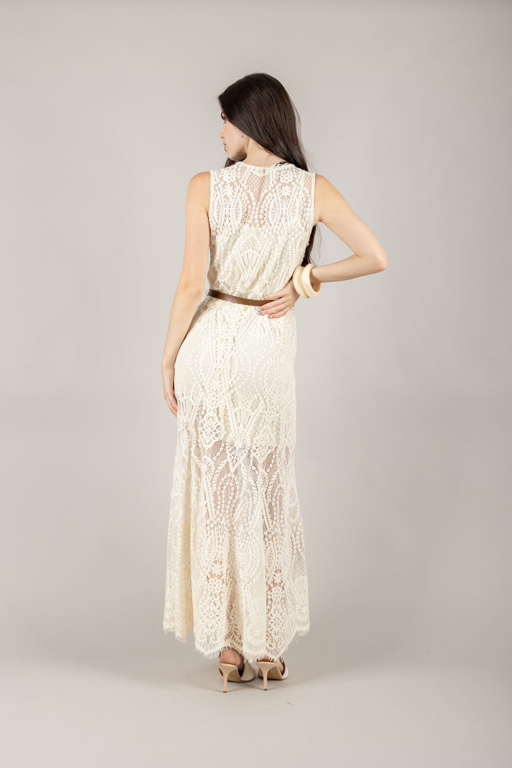 TENSIONE IN - S25XB32 - ABITO PIZZO CON CINTA