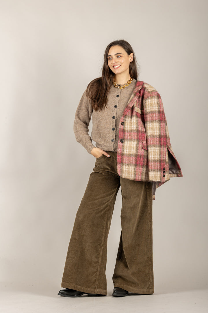 VICOLO - 55195F - CARDIGAN GIROCOLLO