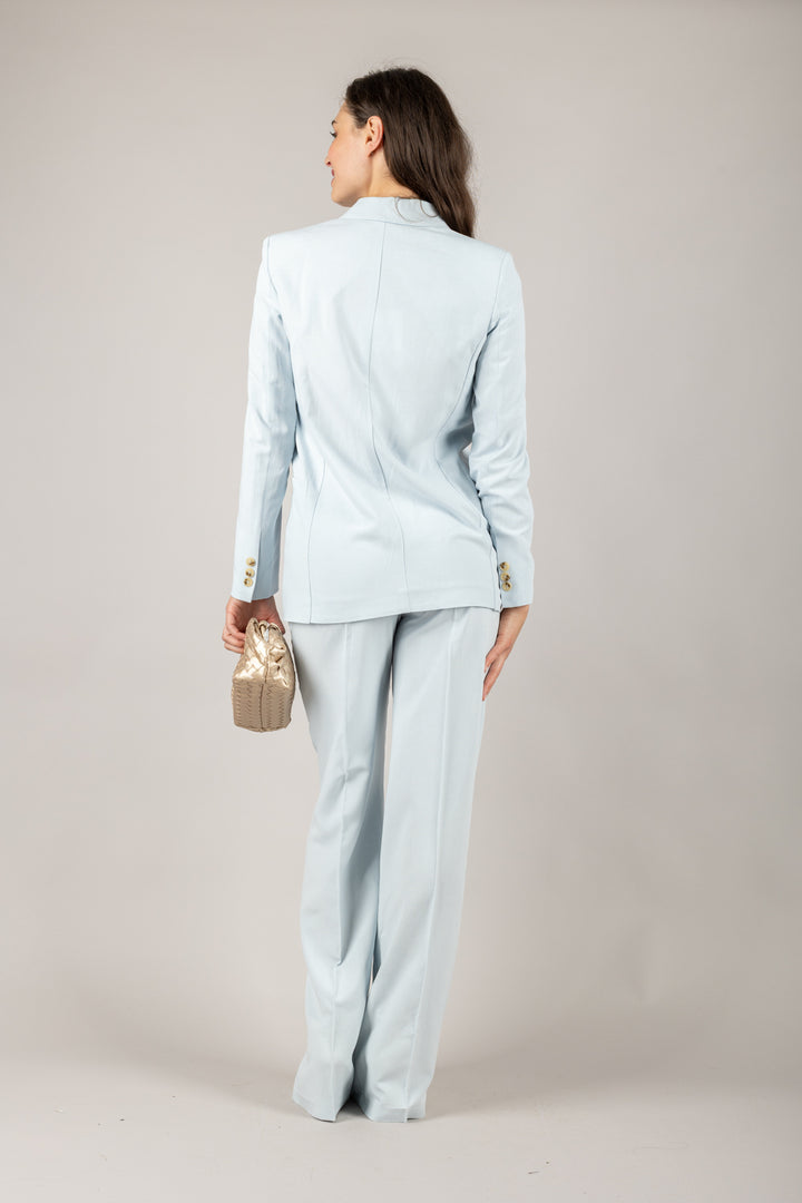 VICOLO - TD1877 - PANTALONE PALAZZO CON TASCA FILO