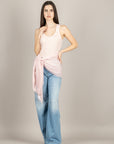 VICOLO - UAB0048 - CANOTTA LUNGA ROSA