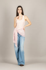 VICOLO - UAB0048 - CANOTTA LUNGA ROSA