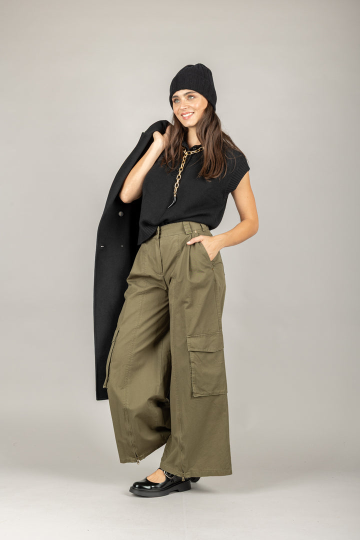 TENSIONE IN - HM706 - PANTALONE CON TASCONI
