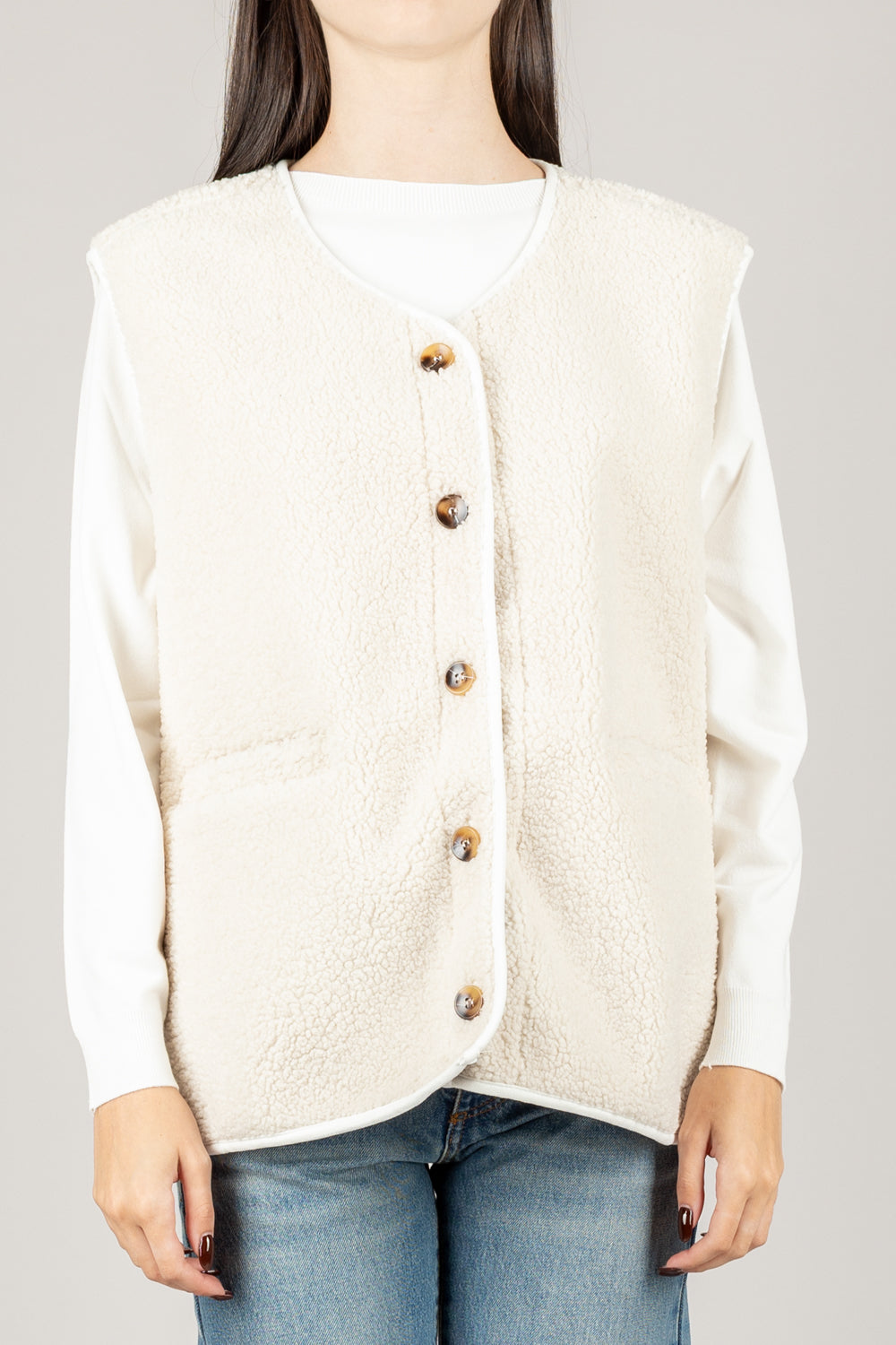 VICOLO - TF0963 - GILET TEDDY