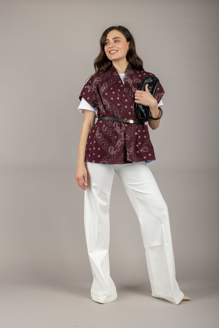 DIXIE - LAENWSN - GILET STAMPA BANDANA