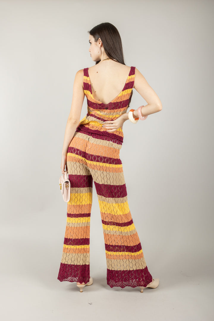 DIXIE - R566W041 - TOP CROCHET RIGATO LUREX