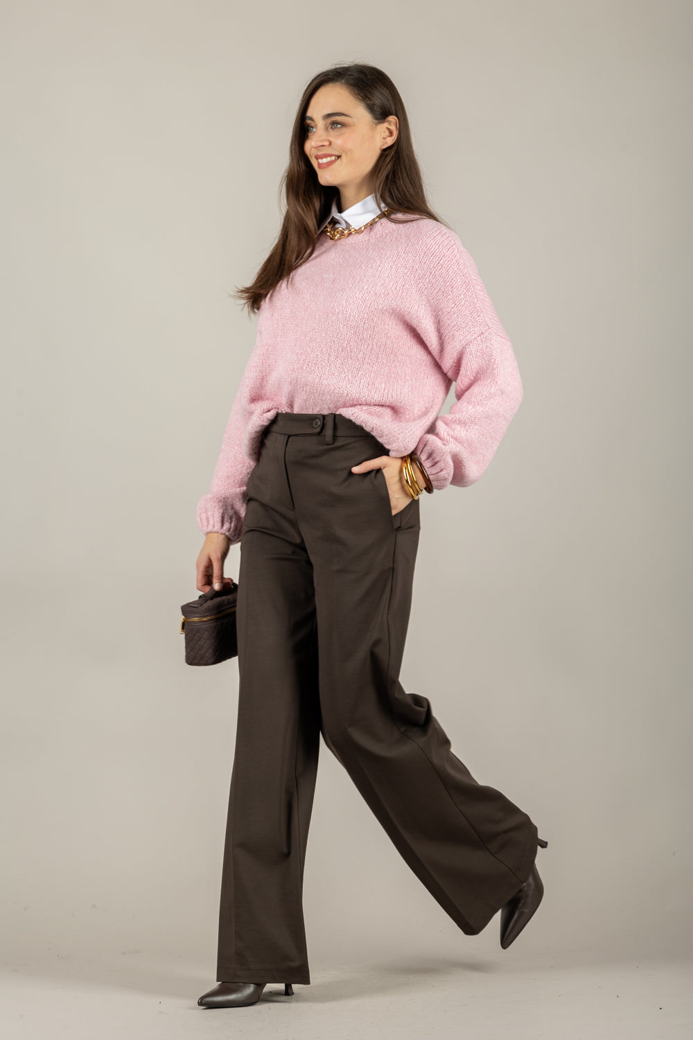 TENSIONE IN - D80379 - MAGLIA SCOLLO A BARCA