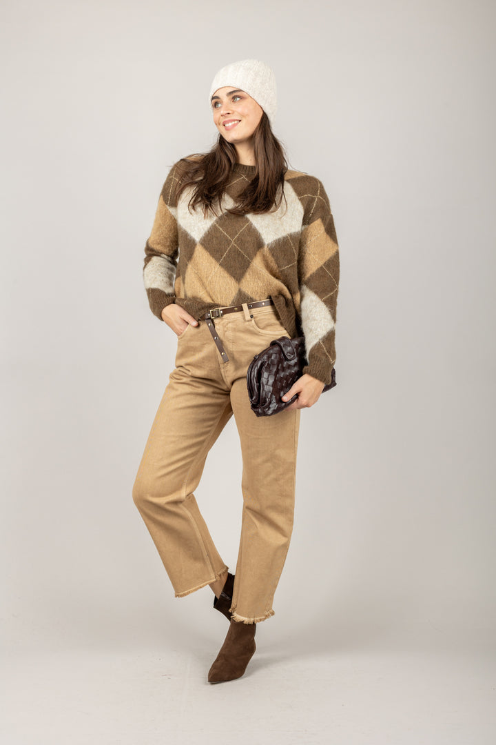 TENSIONE IN - D80998 - MAGLIA ROMBI FILO LUREX