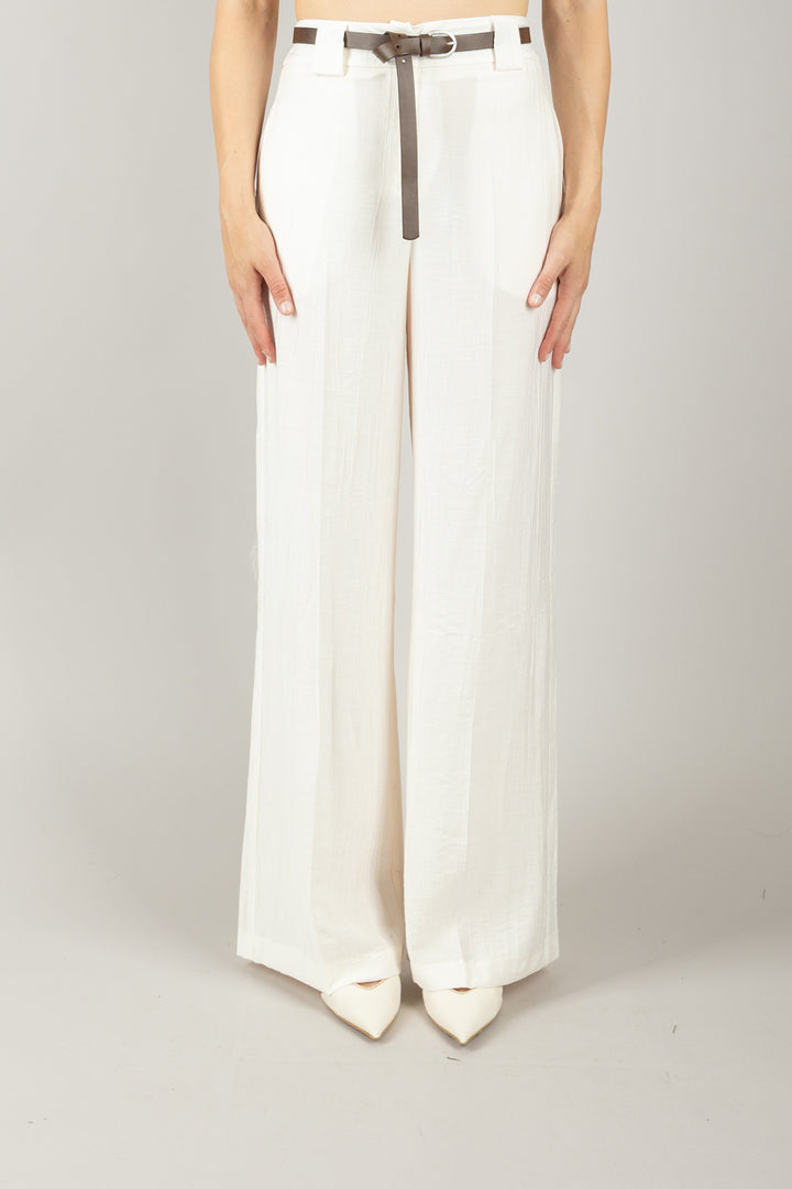 TENSIONE IN - 25P7772 - PANTALONE GOFFRATO CON CINTURA