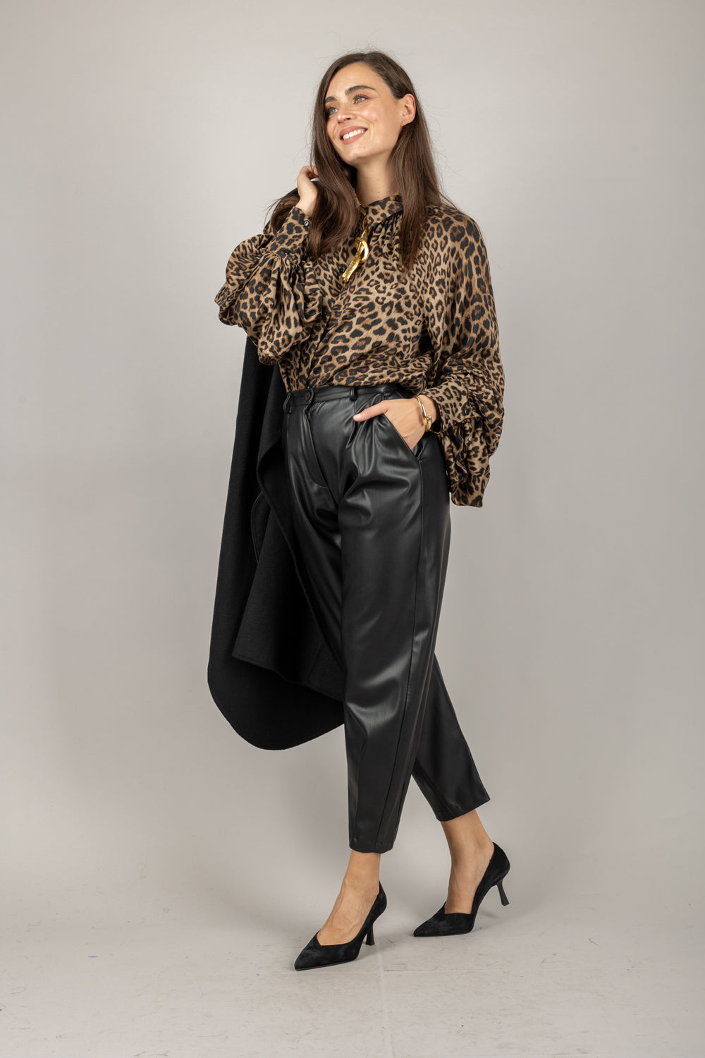 DIXIE - P845Y162 - PANTALONE CARROT ECOPELLE