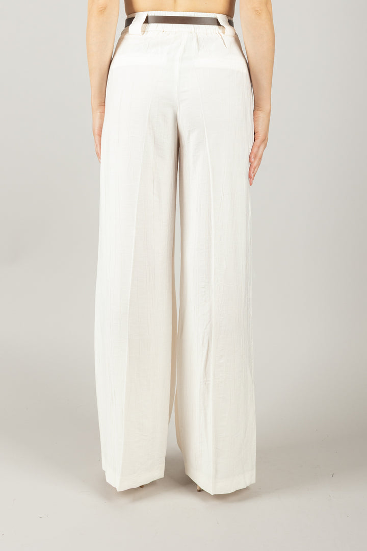 TENSIONE IN - 25P7772 - PANTALONE GOFFRATO CON CINTURA