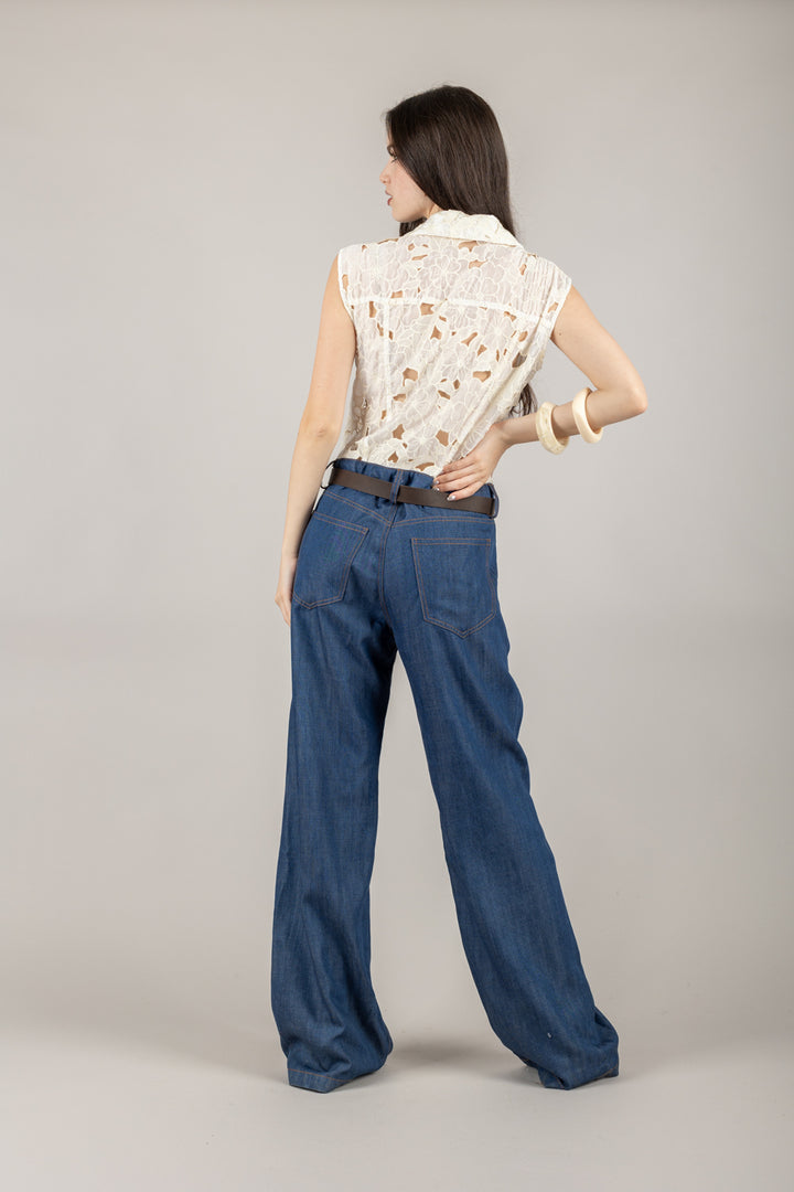 TENSIONE IN - S25UB10 - TUTA CON TOP MACRAME