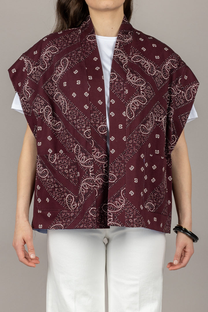 DIXIE - LAENWSN - GILET STAMPA BANDANA