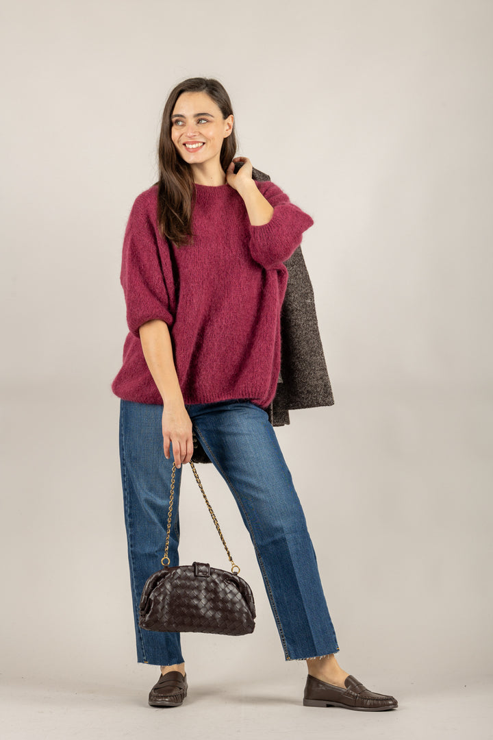 DIXIE - M277Y236- MAGLIA IN MOHAIR GIROCOLLO OVER