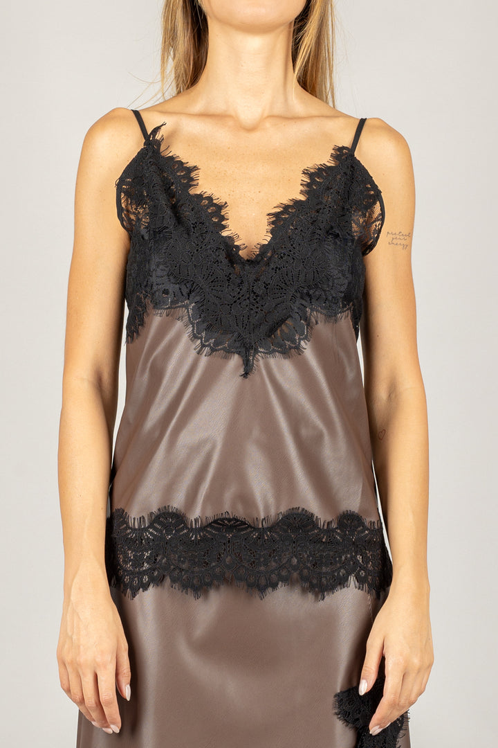 TENSIONE IN - 37664 - TOP ECOPELLE E PIZZO