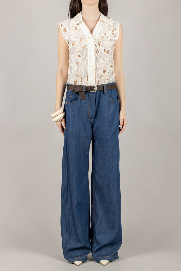 TENSIONE IN - S25UB10 - TUTA CON TOP MACRAME