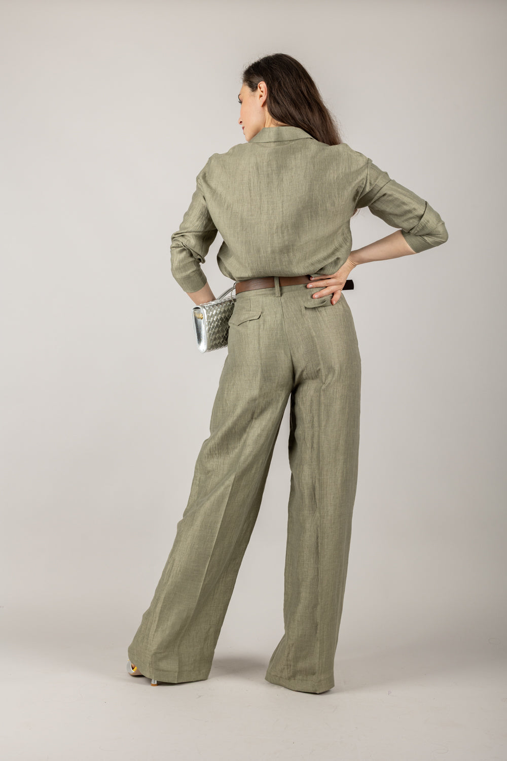 VICOLO - TD1890 - CAMICIA CORTA CON TASCONI