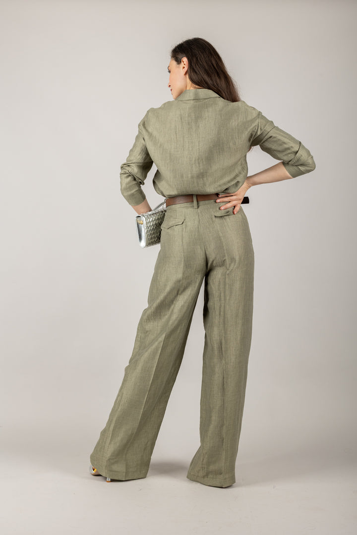 VICOLO - TD1890 - CAMICIA CORTA CON TASCONI