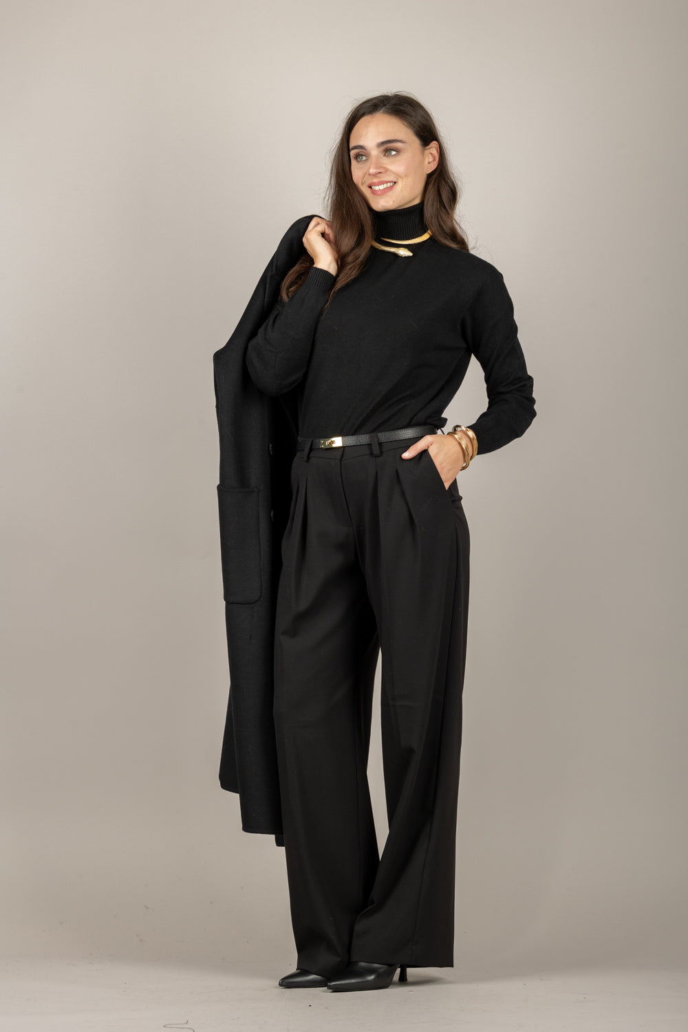 VICOLO - 22203F - MAGLIA A COLLO ALTO