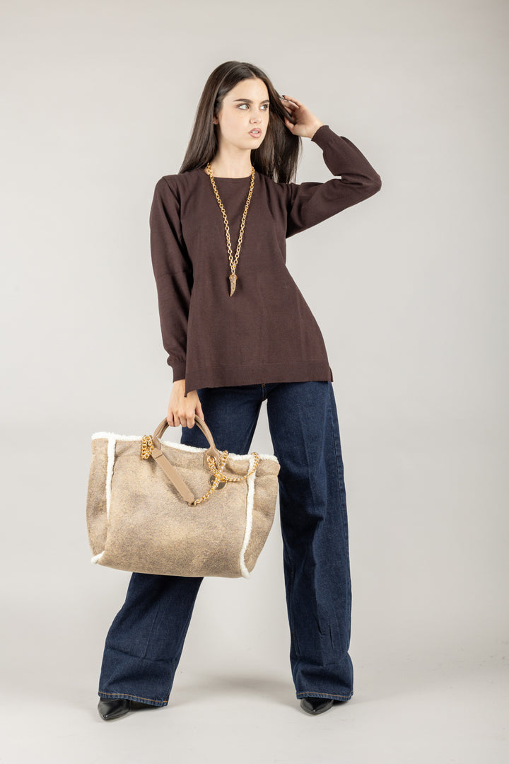 VICOLO - 22147F - MAGLIA CANOTTA CON COPRISPALLE