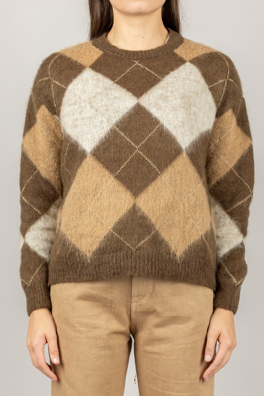 TENSIONE IN - D80998 - MAGLIA ROMBI FILO LUREX