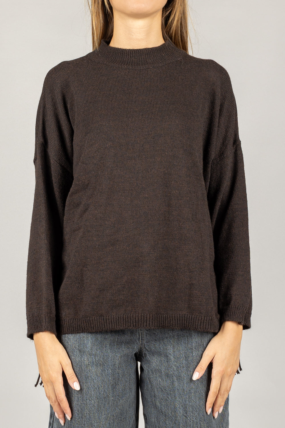 VICOLO - 77226F - MAGLIA OVER CON FRANGE