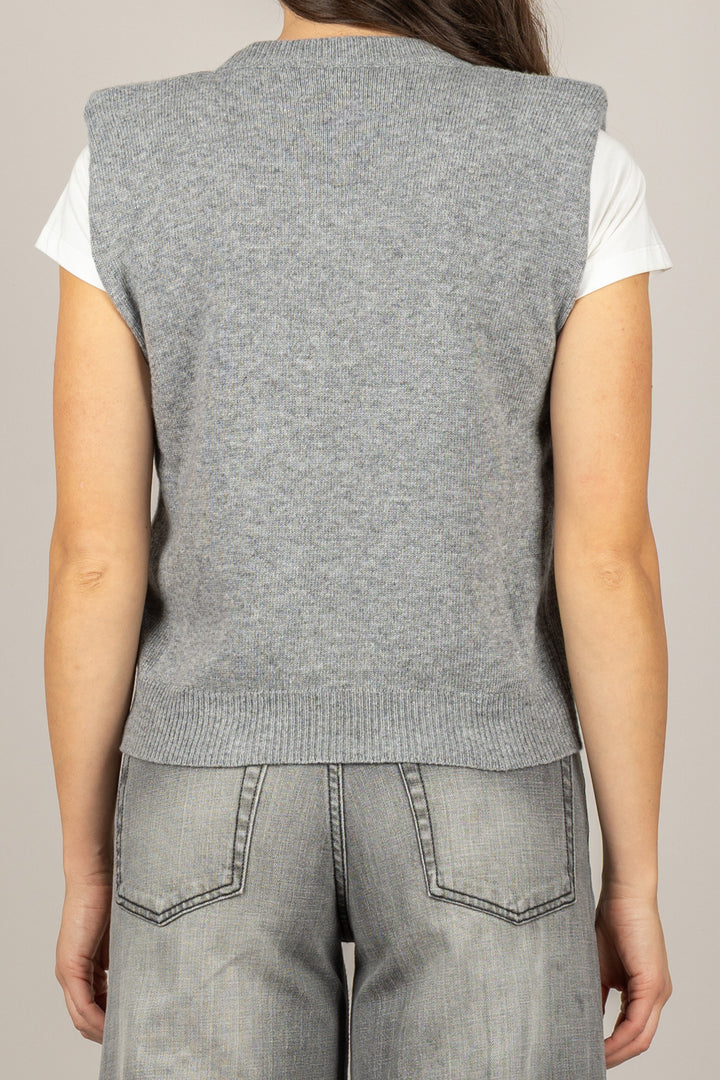 TENSIONE IN - D80088 - MAGLIA SMANICATA CON SPALLINE