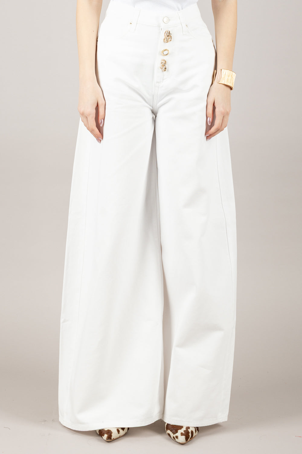 VICOLO - DD5245 - JEANS YVES CON BOTTONI GIOIELLO