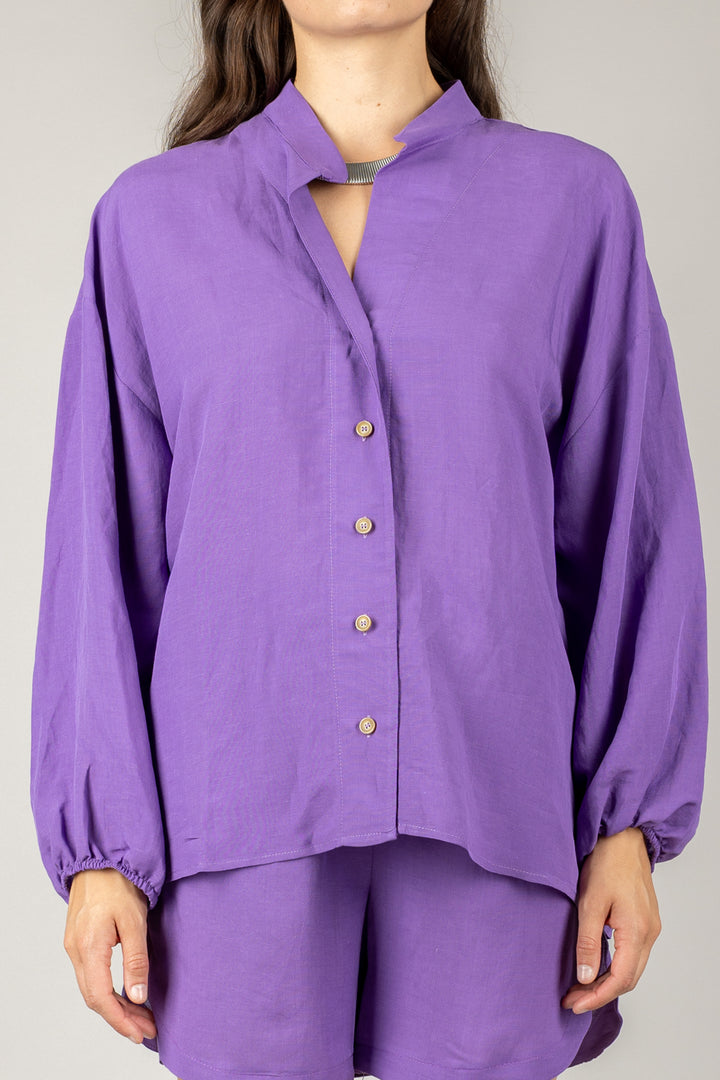 TENSIONE IN - 25C7864 - COMPLETO CAMICIA E SHORTS MISTO LINO