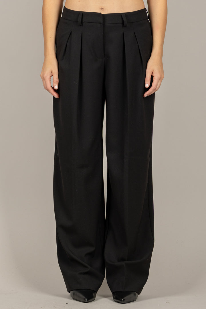 TENSIONE IN - W25P736 - PANTALONE PALAZZO CON PINCES