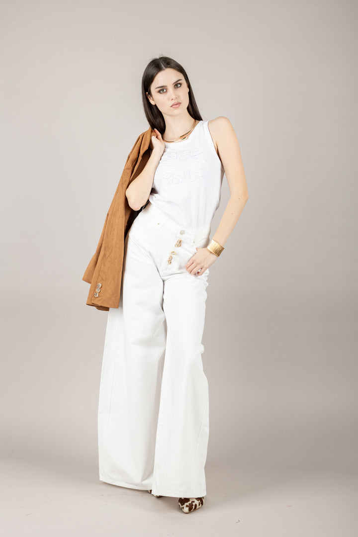 VICOLO - DD5245 - JEANS YVES CON BOTTONI GIOIELLO