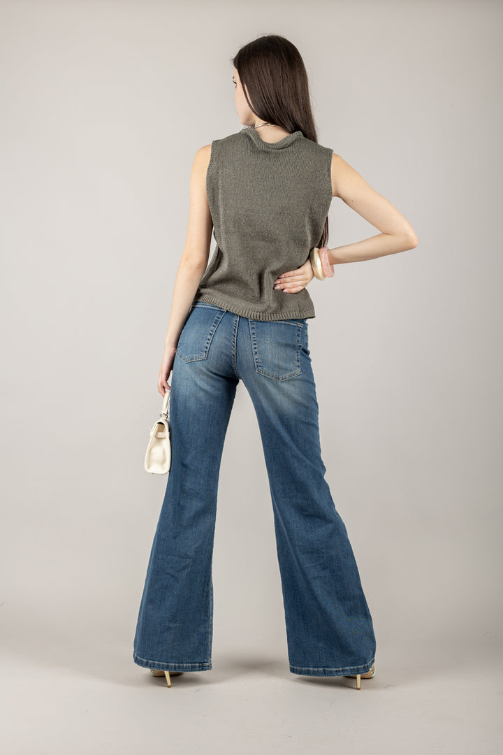 VICOLO - 55055D - GILET MAGLIA CON BOTTONI