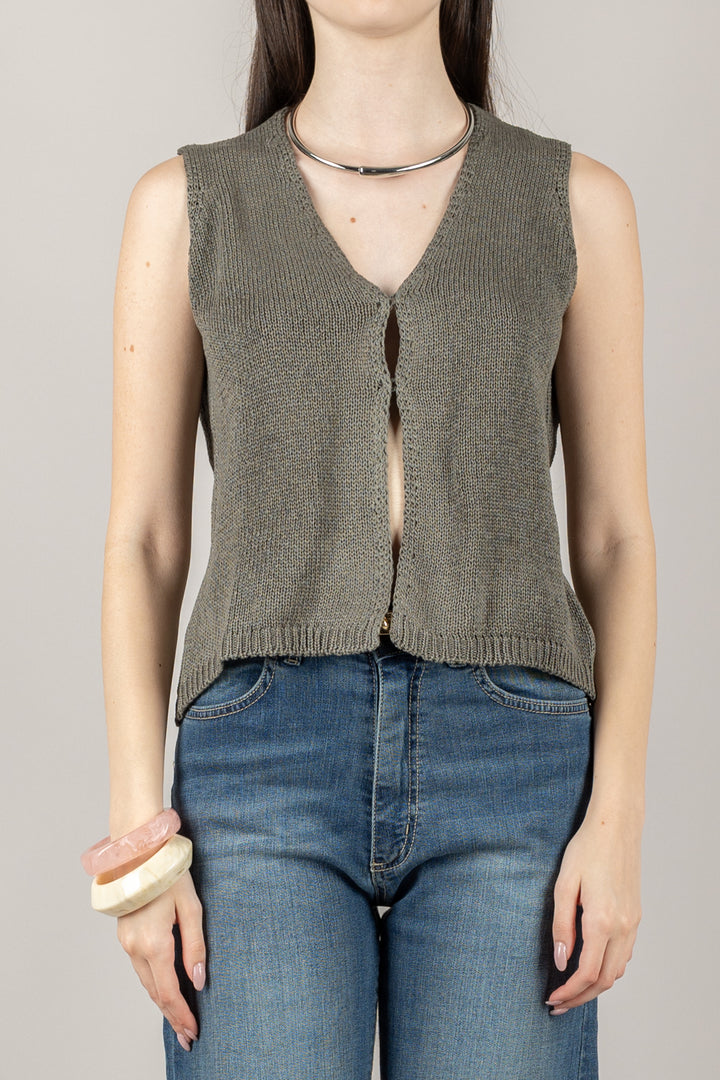 VICOLO - 55055D - GILET MAGLIA CON BOTTONI