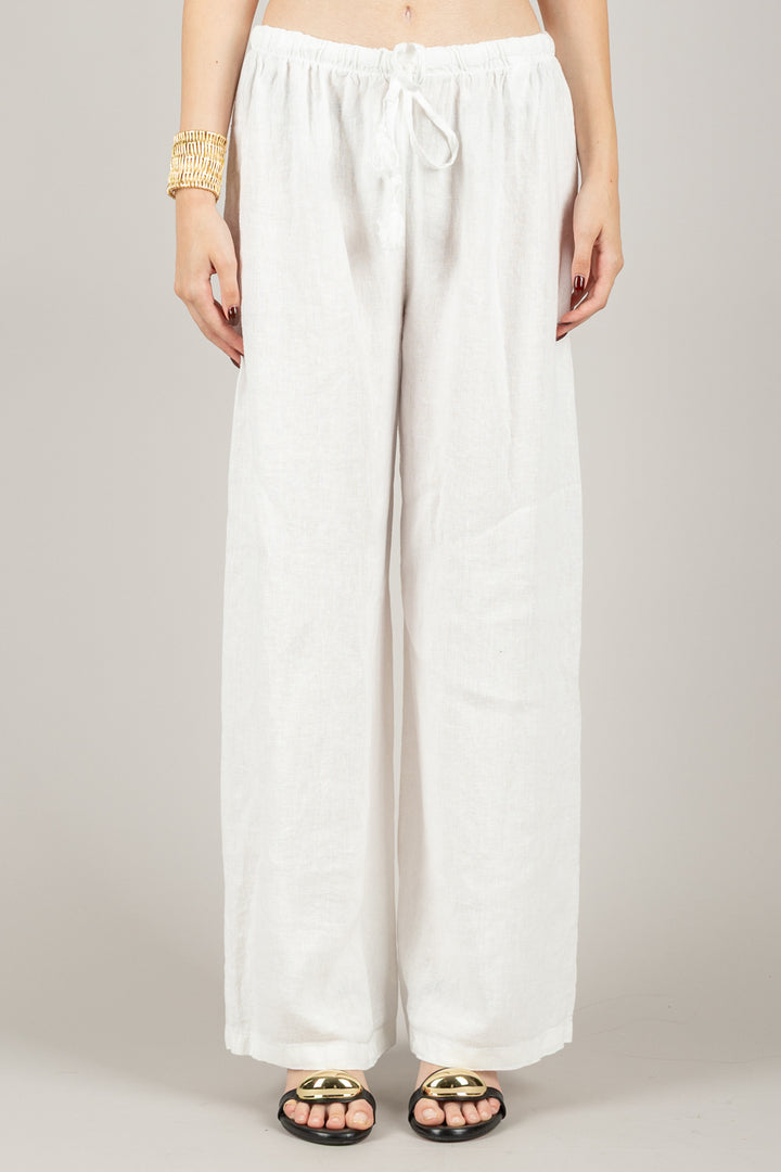 TENSIONE IN - S25PI61 - PANTALONE IN LINO A PALAZZO