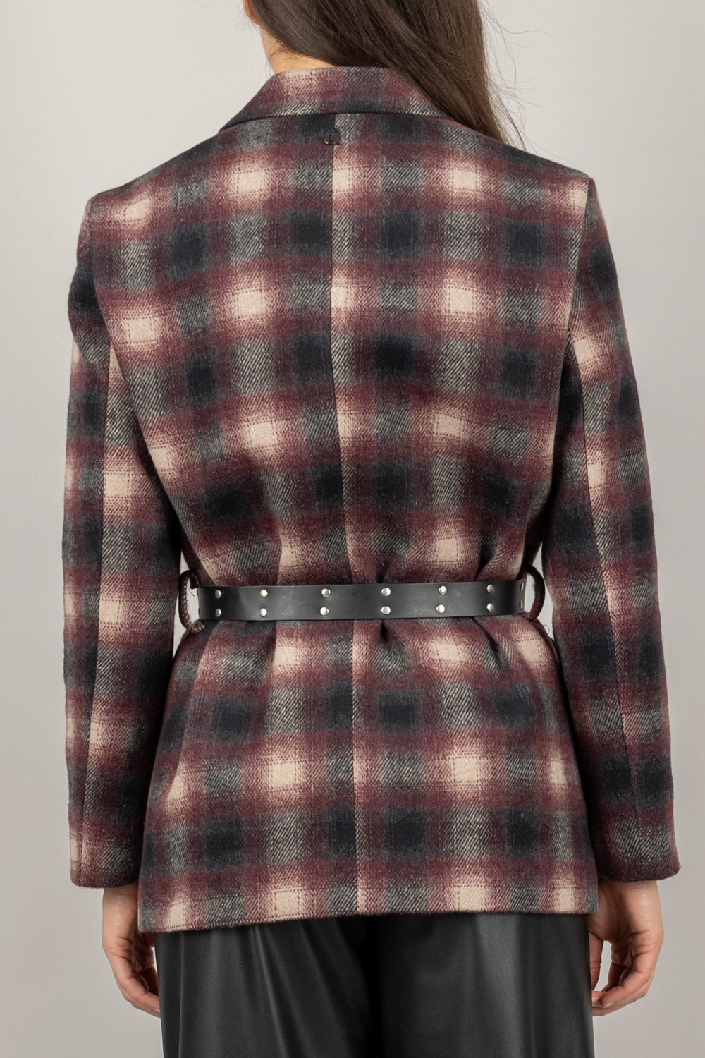 DIXIE - JDM2YMRCP - GIACCA DOPPIO PETTO QUADRI CON CINTA