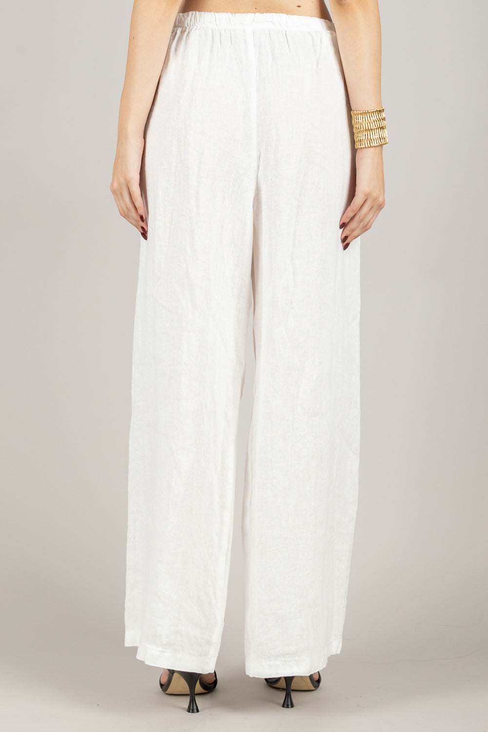 TENSIONE IN - S25PI61 - PANTALONE IN LINO A PALAZZO