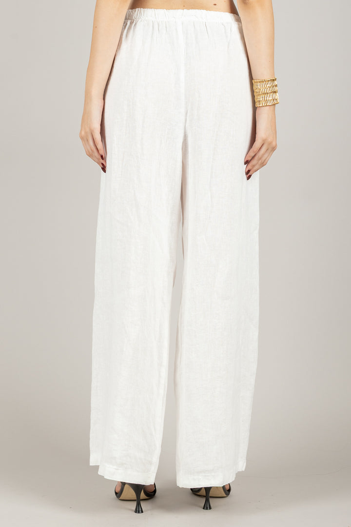 TENSIONE IN - S25PI61 - PANTALONE IN LINO A PALAZZO